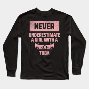 tuba girl Long Sleeve T-Shirt